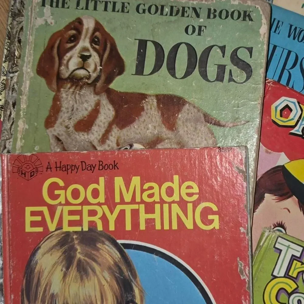 Vtg Children's Books Lot (8 Books) Golden Book Wonder Books retro nursery gift